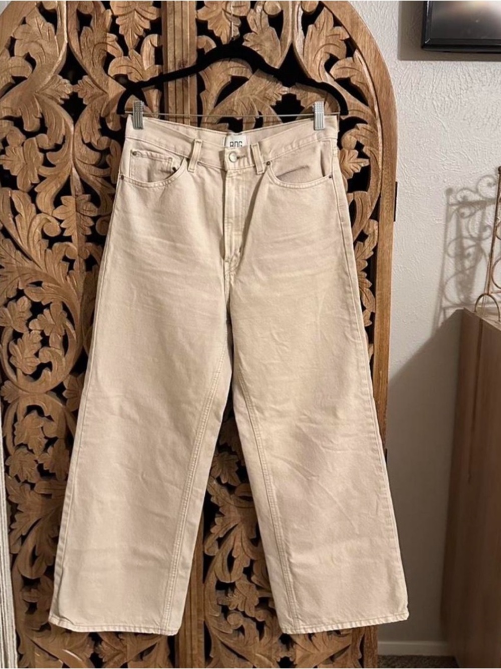 BDG Urban Outfitters Cream Wide Leg Jeans